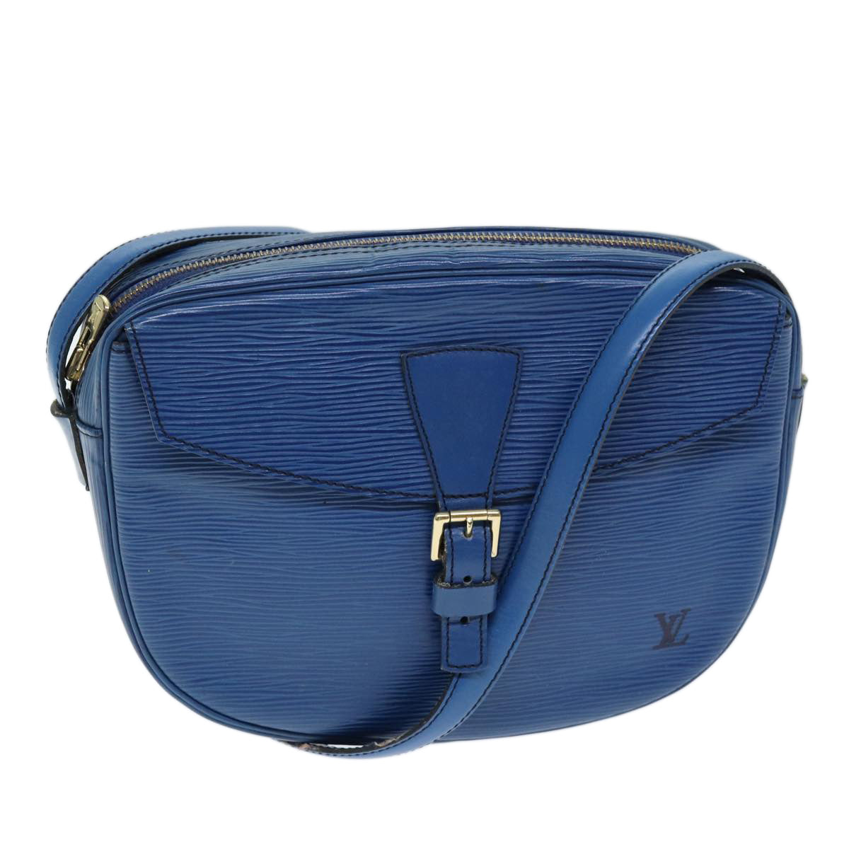 LOUIS VUITTON Epi June Feuille Shoulder Bag Blue M52155 LV 73480