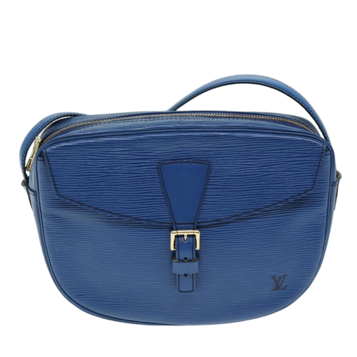 LOUIS VUITTON Epi June Feuille Shoulder Bag Blue M52155 LV 73480