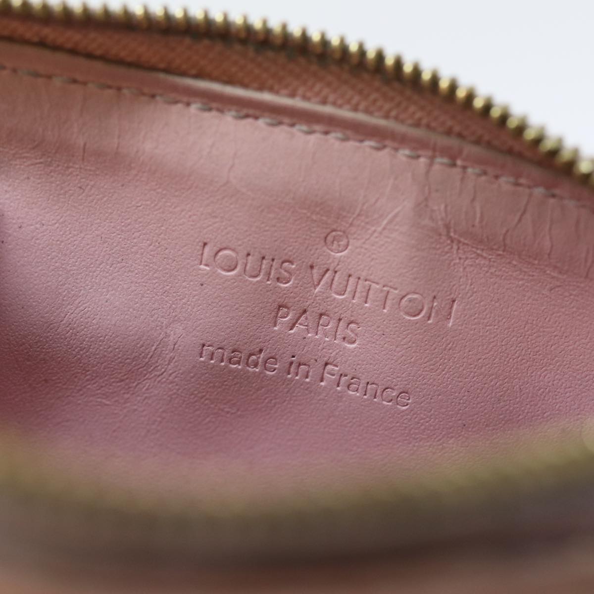 LOUIS VUITTON Vernis Pochette Cles NM Coin Purse Rose Valerine M61286 73510