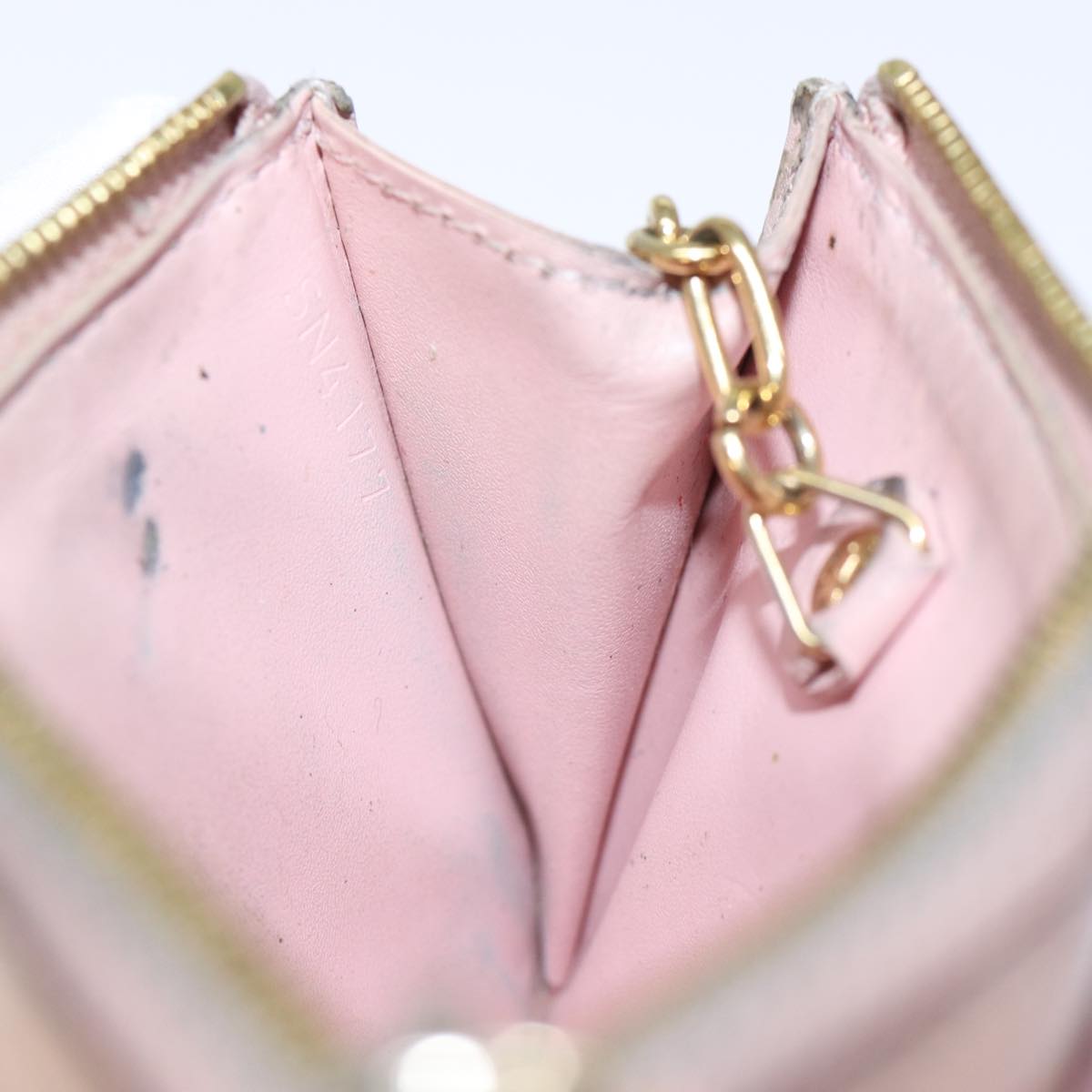 LOUIS VUITTON Vernis Pochette Cles NM Coin Purse Rose Valerine M61286 73510