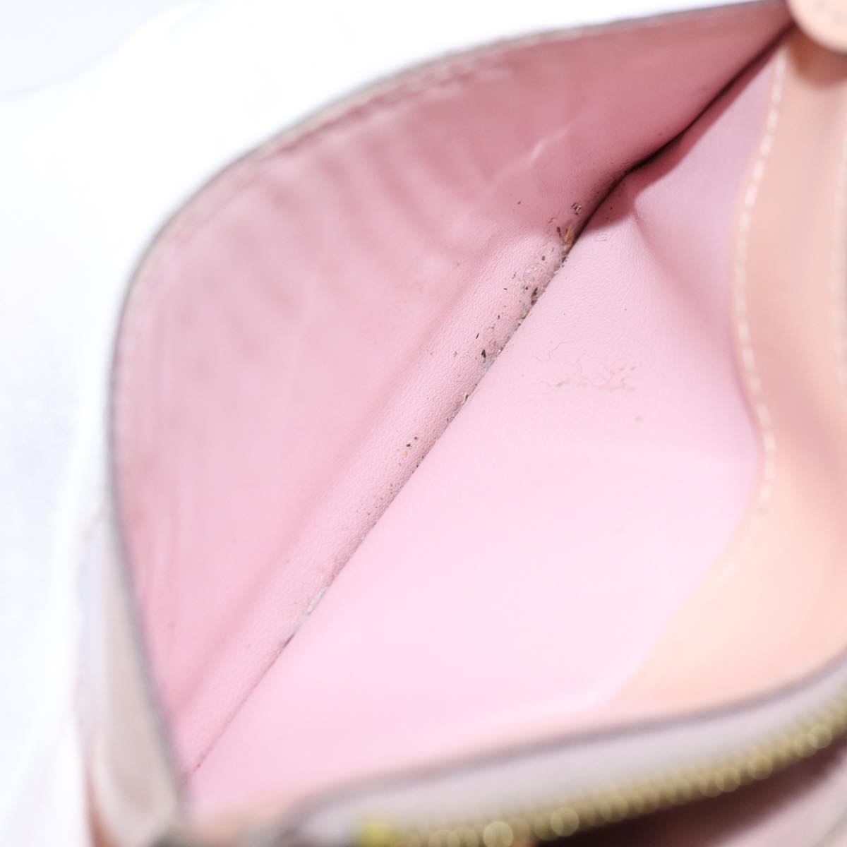 LOUIS VUITTON Vernis Pochette Cles NM Coin Purse Rose Valerine M61286 73510