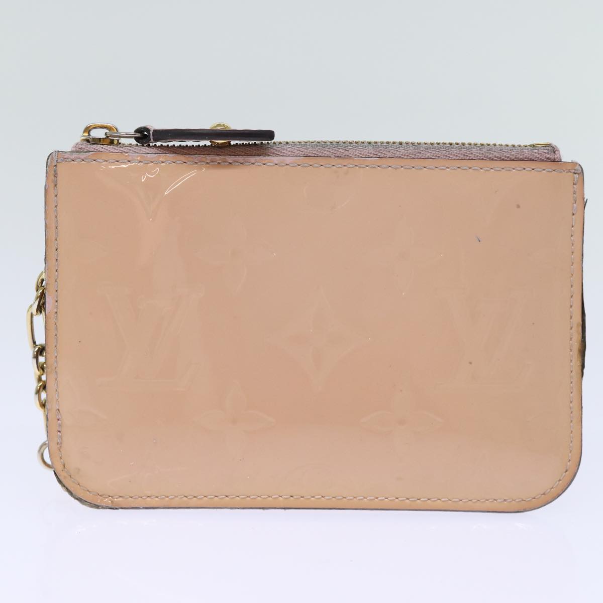 LOUIS VUITTON Vernis Pochette Cles NM Coin Purse Rose Valerine M61286 73510