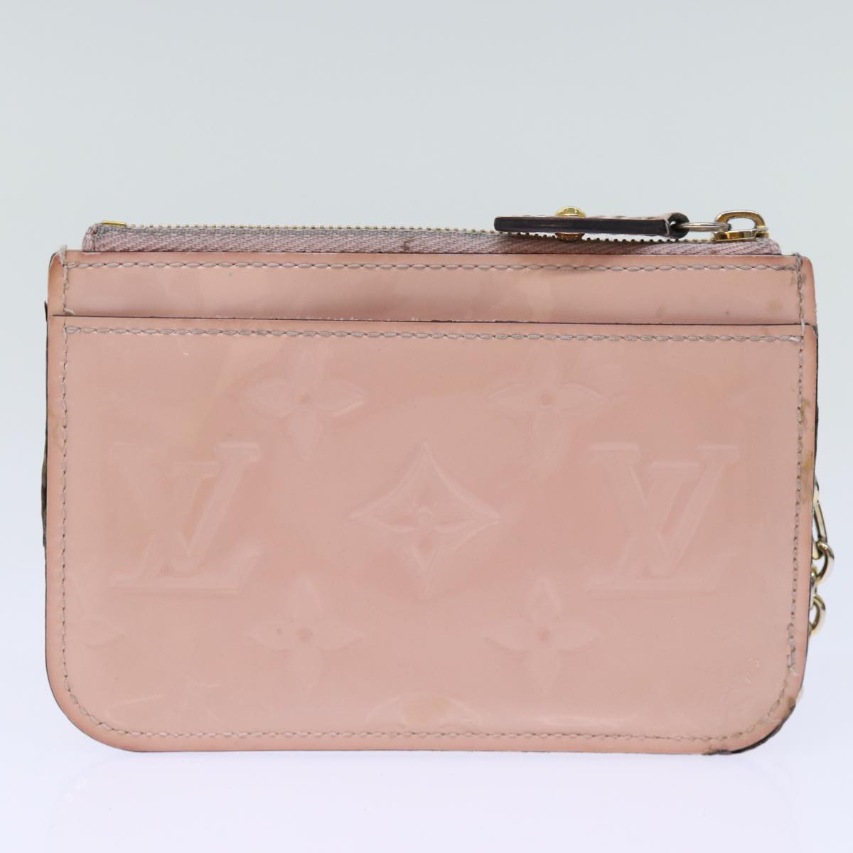 LOUIS VUITTON Vernis Pochette Cles NM Coin Purse Rose Valerine M61286 73510