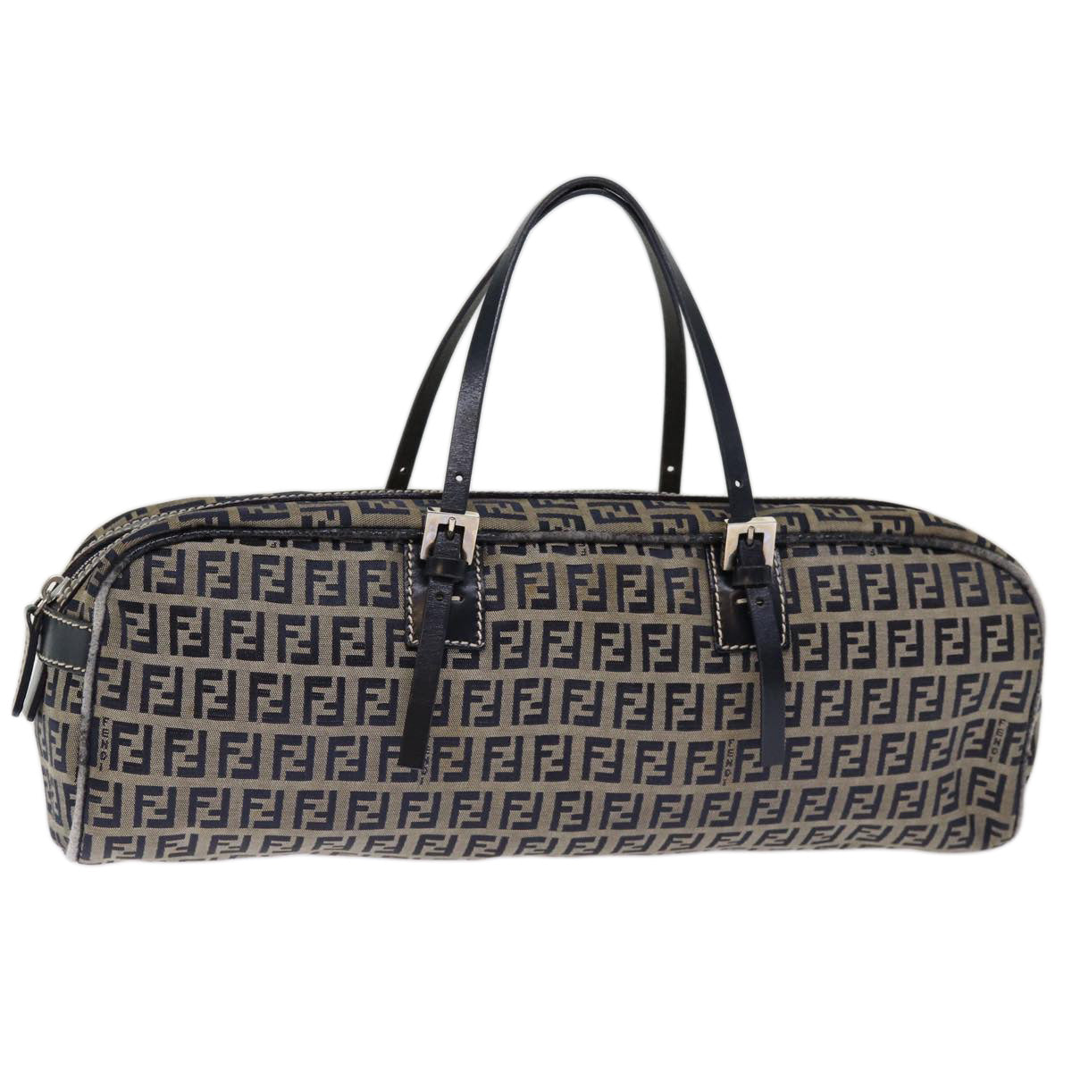 Luxury Fendi Zucchino Canvas Hand Bag Navy73581