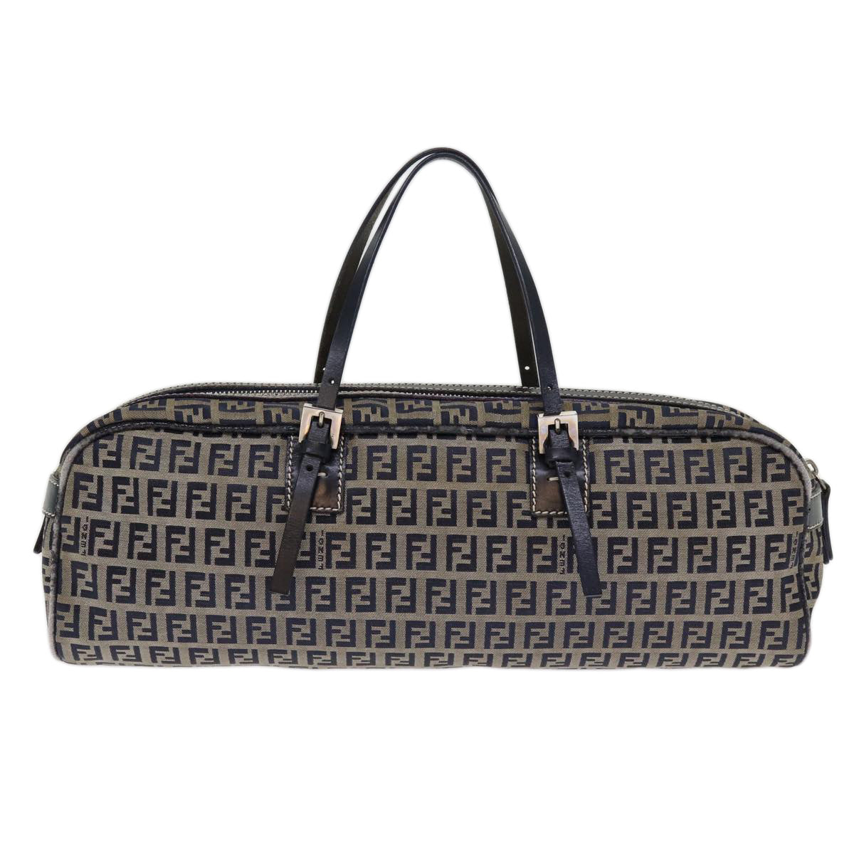 Luxury Fendi Zucchino Canvas Hand Bag Navy73581