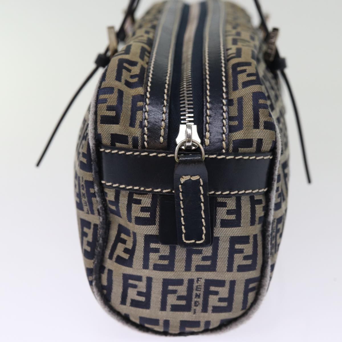 Luxury Fendi Zucchino Canvas Hand Bag Navy73581