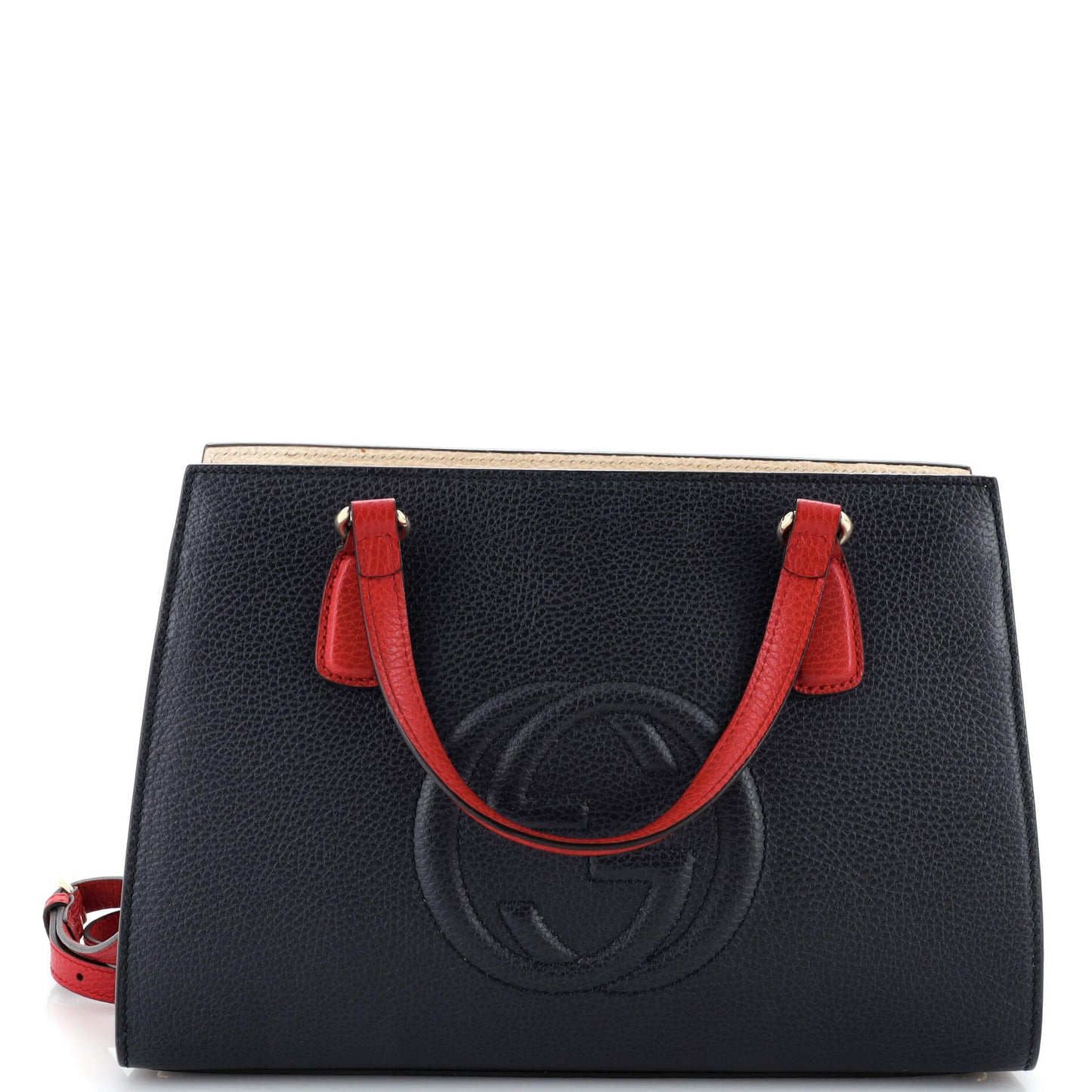 Luxury Gucci Trending 2025 Soho Convertible Top Handle Satchel Leather Medium