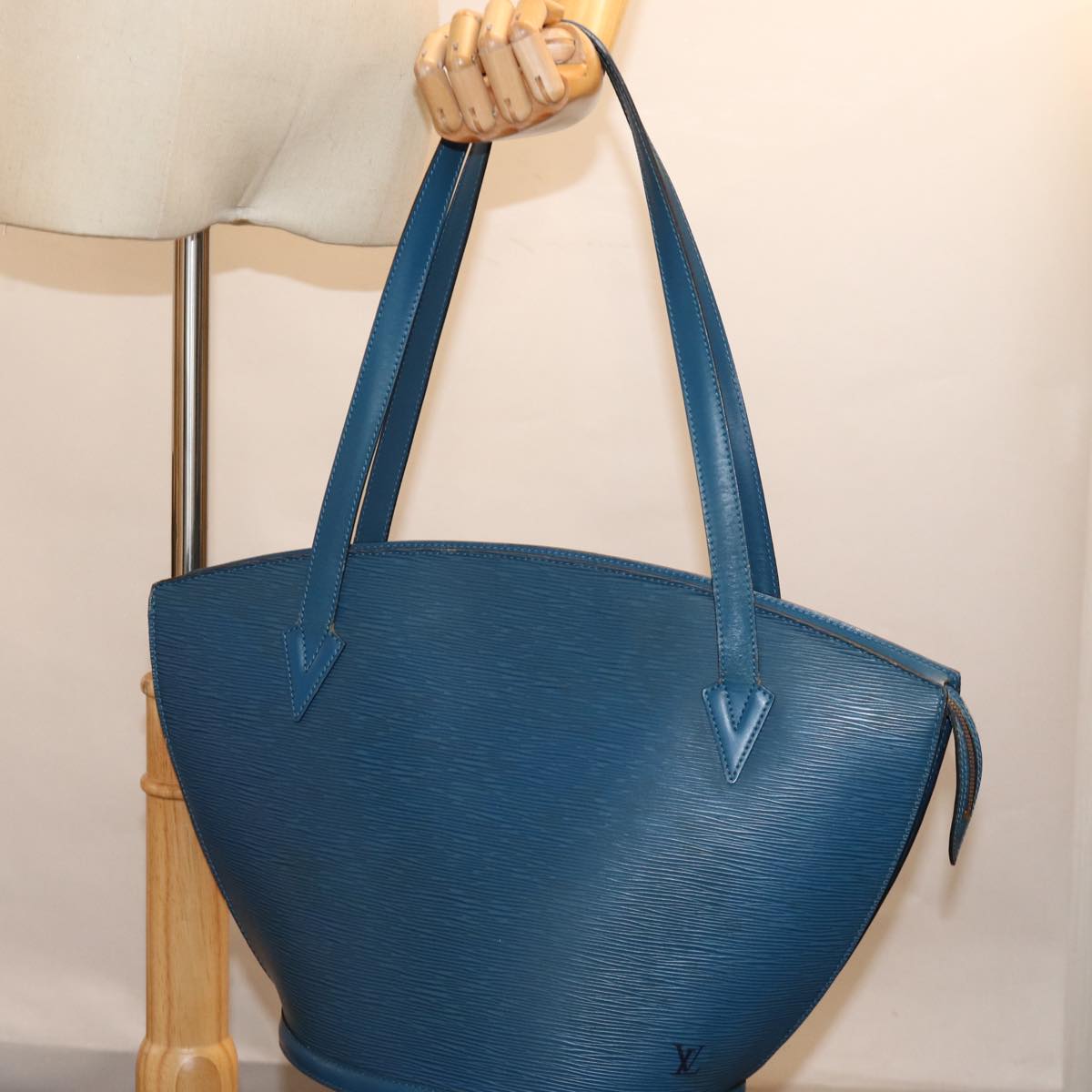 LOUIS VUITTON Epi Saint Jacques Shopping Shoulder Bag Blue M52275 73623