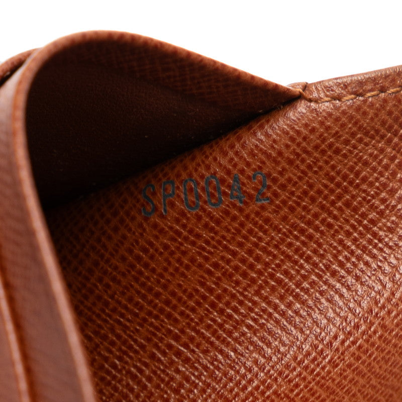 Louis Vuitton Monogram Portemone Vie Trezor Double Fed Wallet M61730 Brown PVC Leather  Louis Vuitton