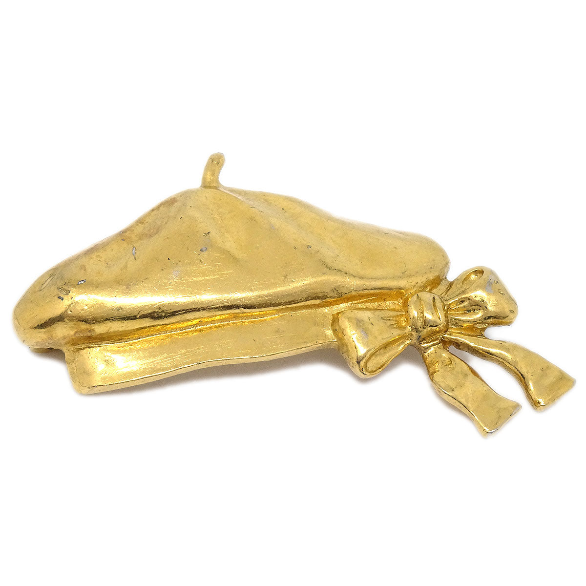 Luxury Chanel Hat Brooch Pin Corsage Gold