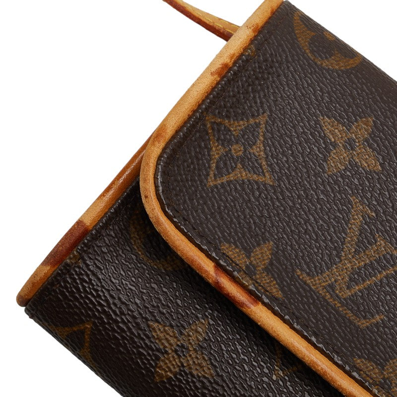 Louis Vuitton Monogram Pochette Twin PM Shoulder Bag M51854 Brown PVC Leather  Louis Vuitton