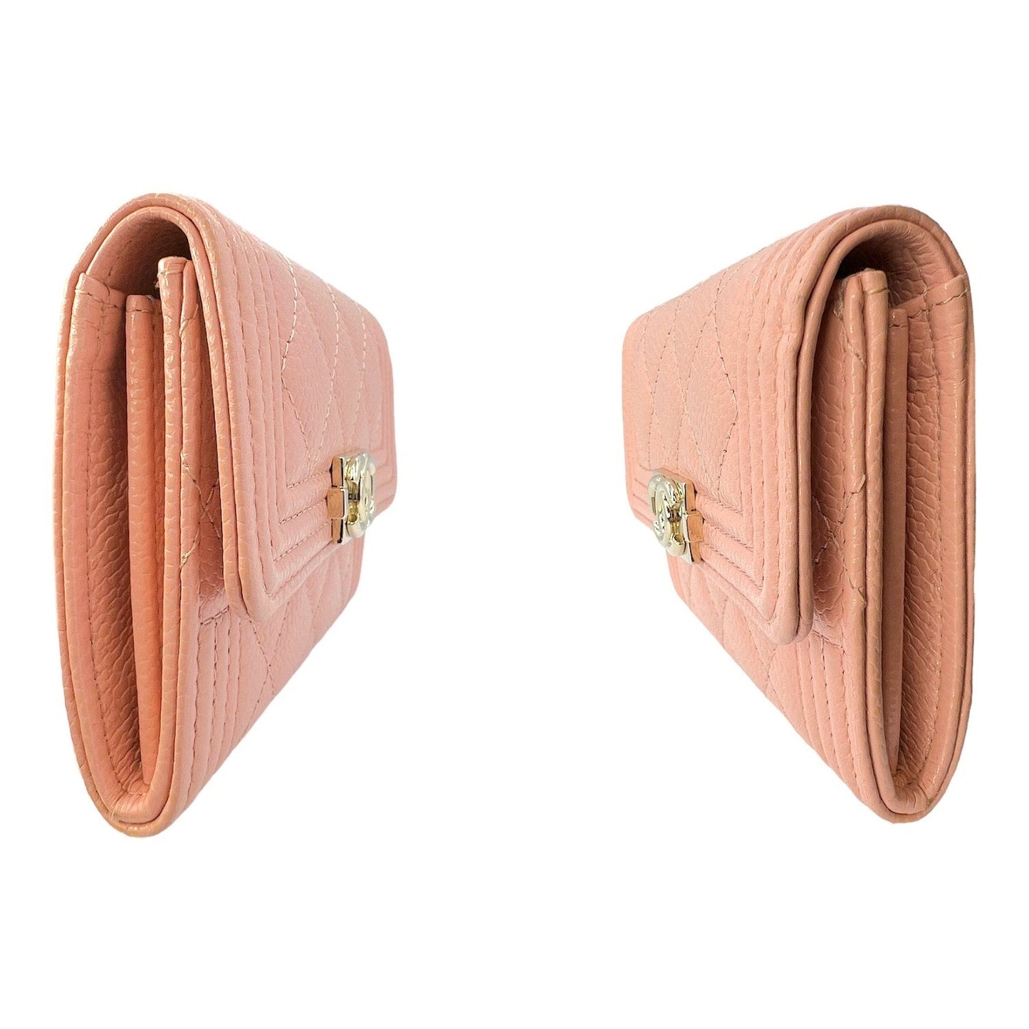 Luxury Chanel Boy Trifold Flap Compact Wallet