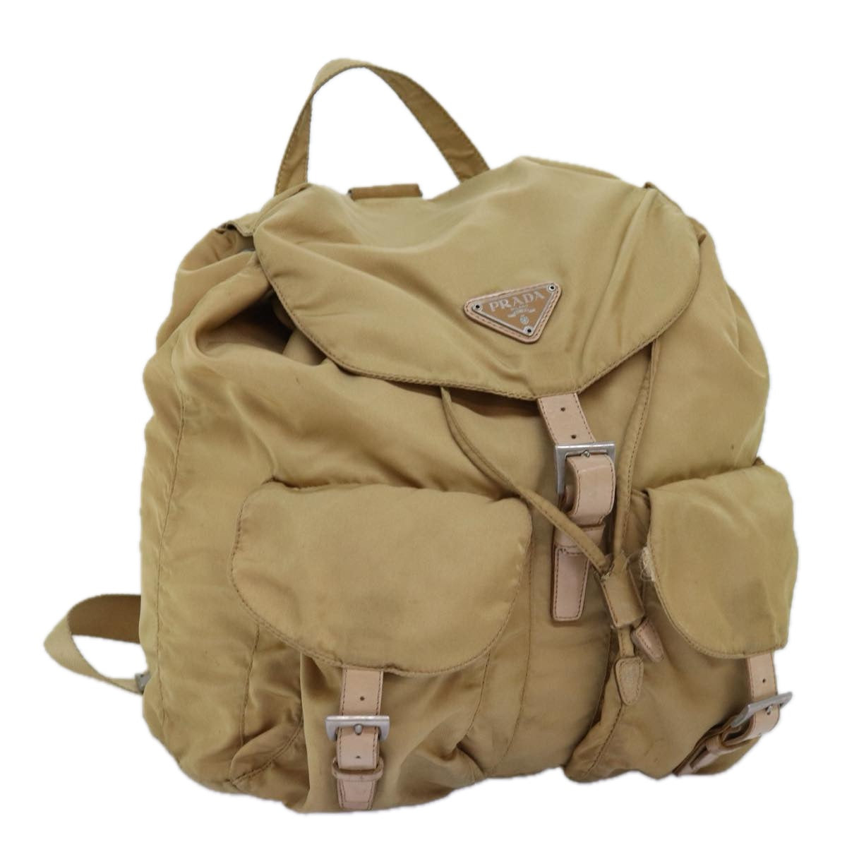 Luxury PradaBackpack Nylon Beige 73873