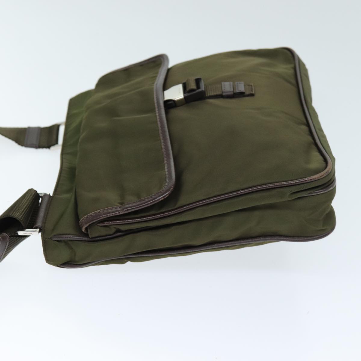 Luxury PradaShoulder Bag Nylon Khaki 73884