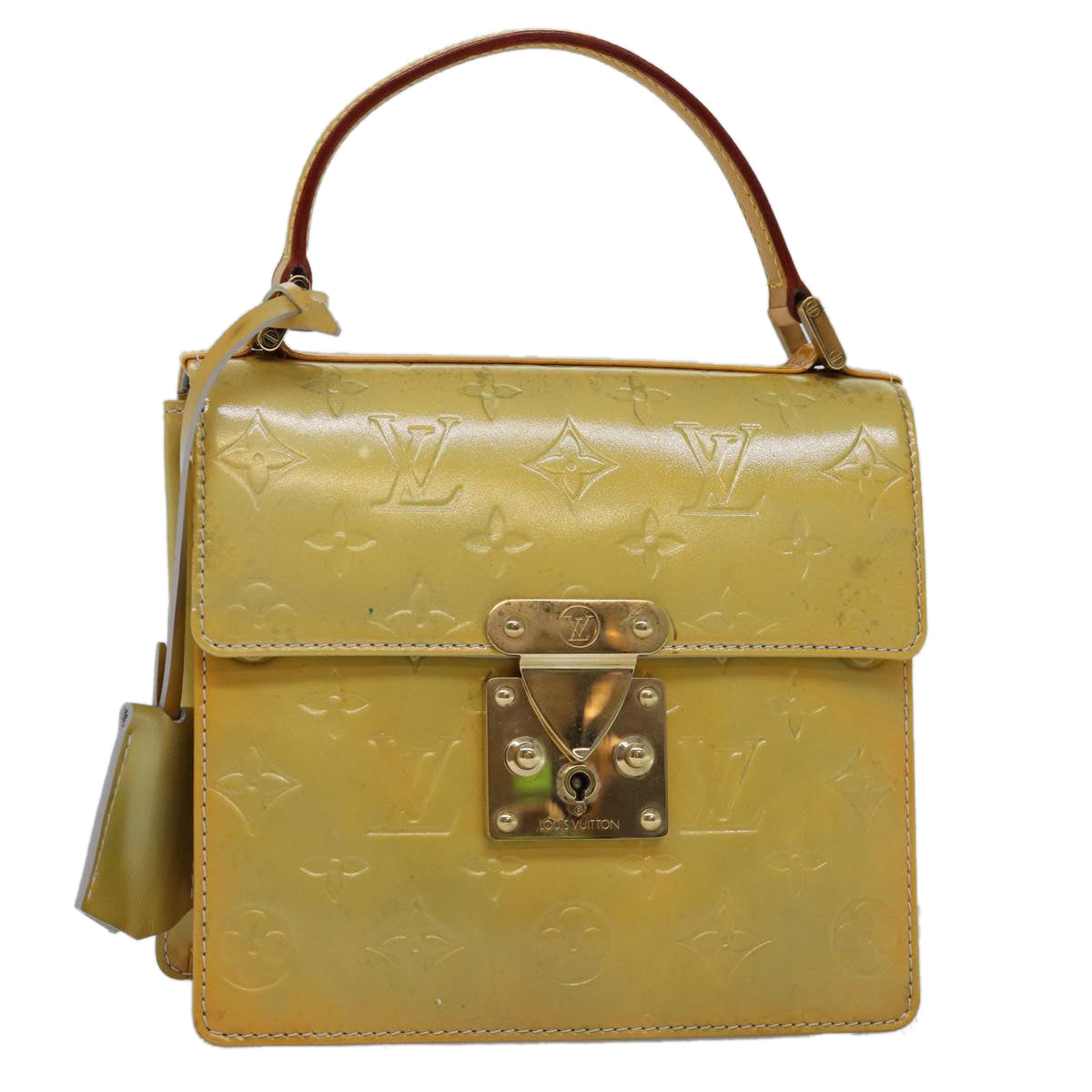 LOUIS VUITTON Monogram Vernis Spring Street Hand Bag Gris M91029 LV 73919