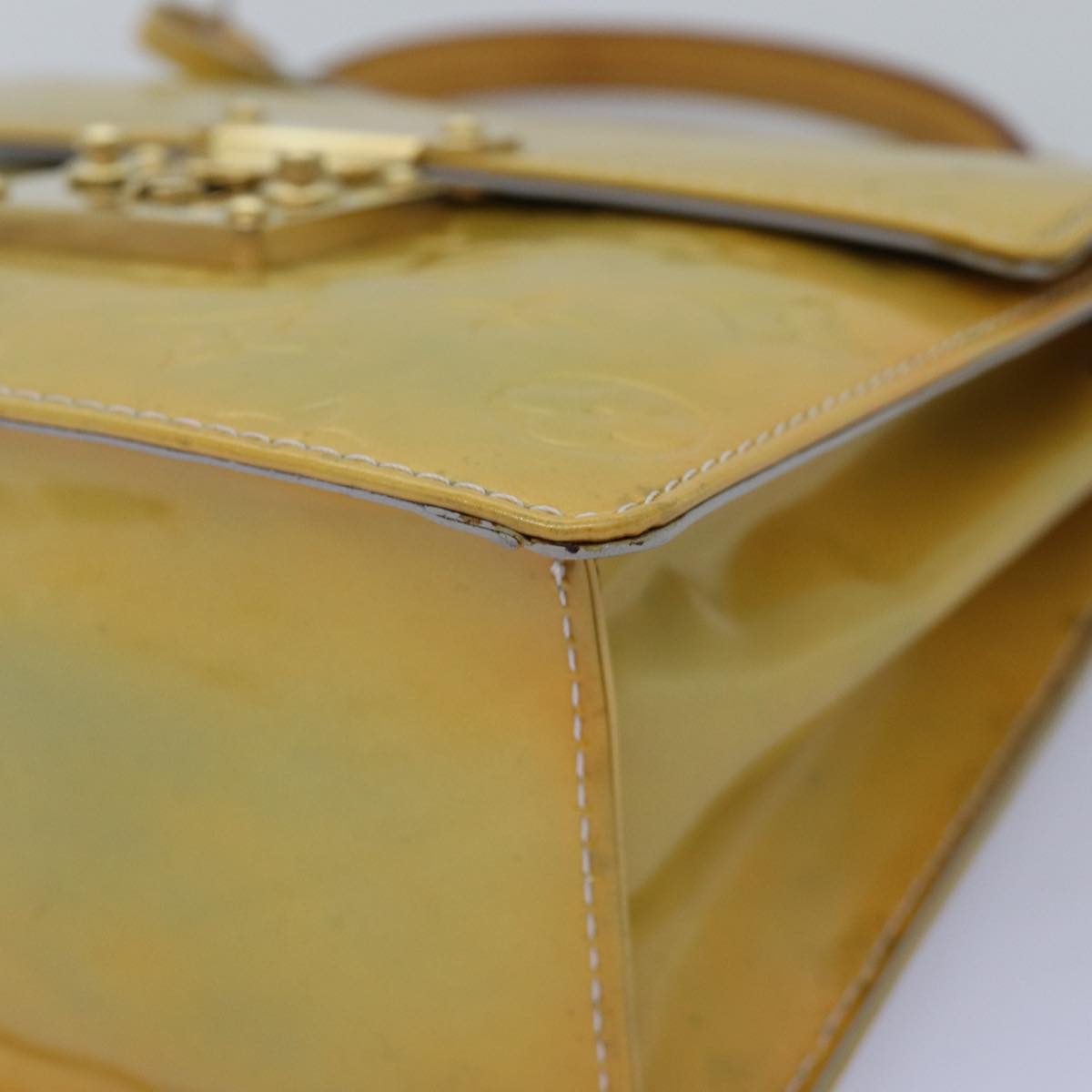 LOUIS VUITTON Monogram Vernis Spring Street Hand Bag Gris M91029 LV 73919
