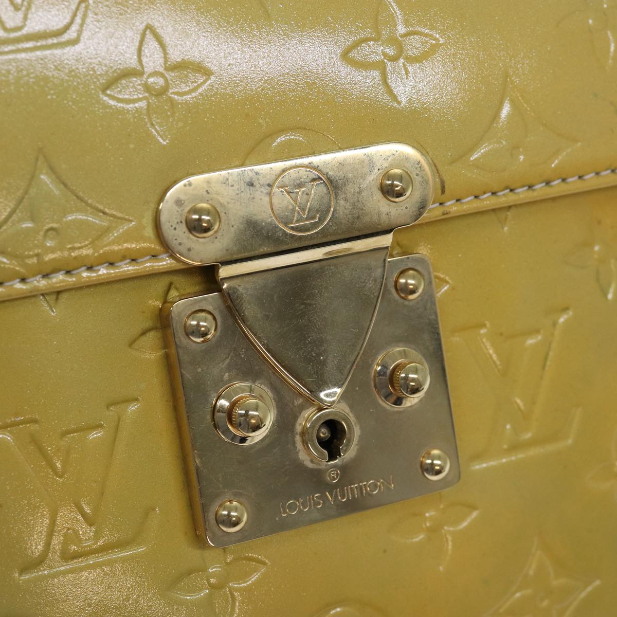 LOUIS VUITTON Monogram Vernis Spring Street Hand Bag Gris M91029 LV 73919