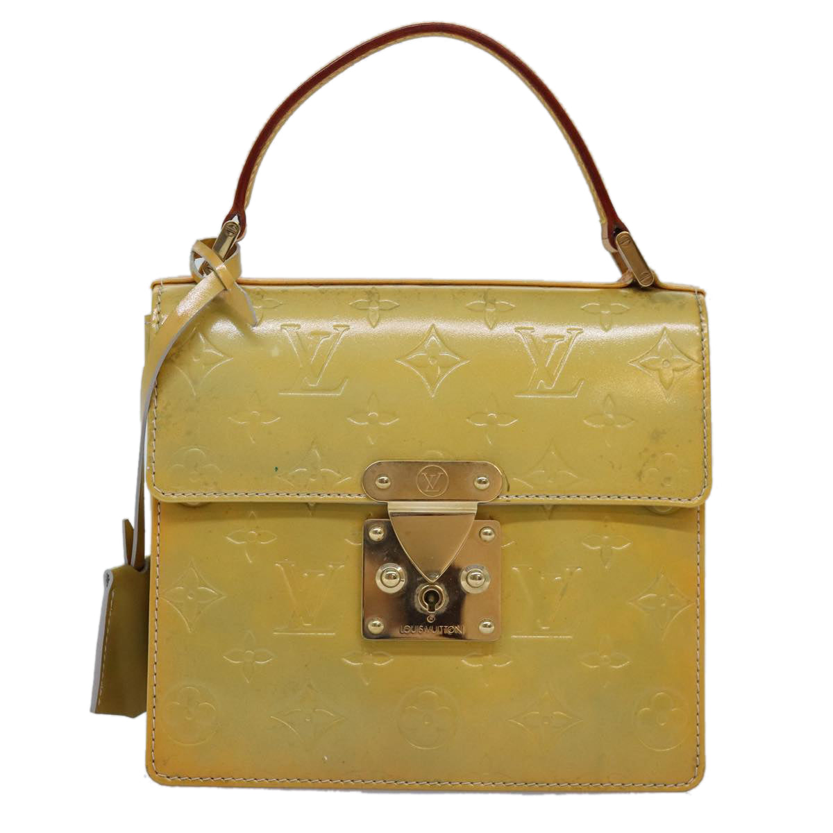 LOUIS VUITTON Monogram Vernis Spring Street Hand Bag Gris M91029 LV 73919