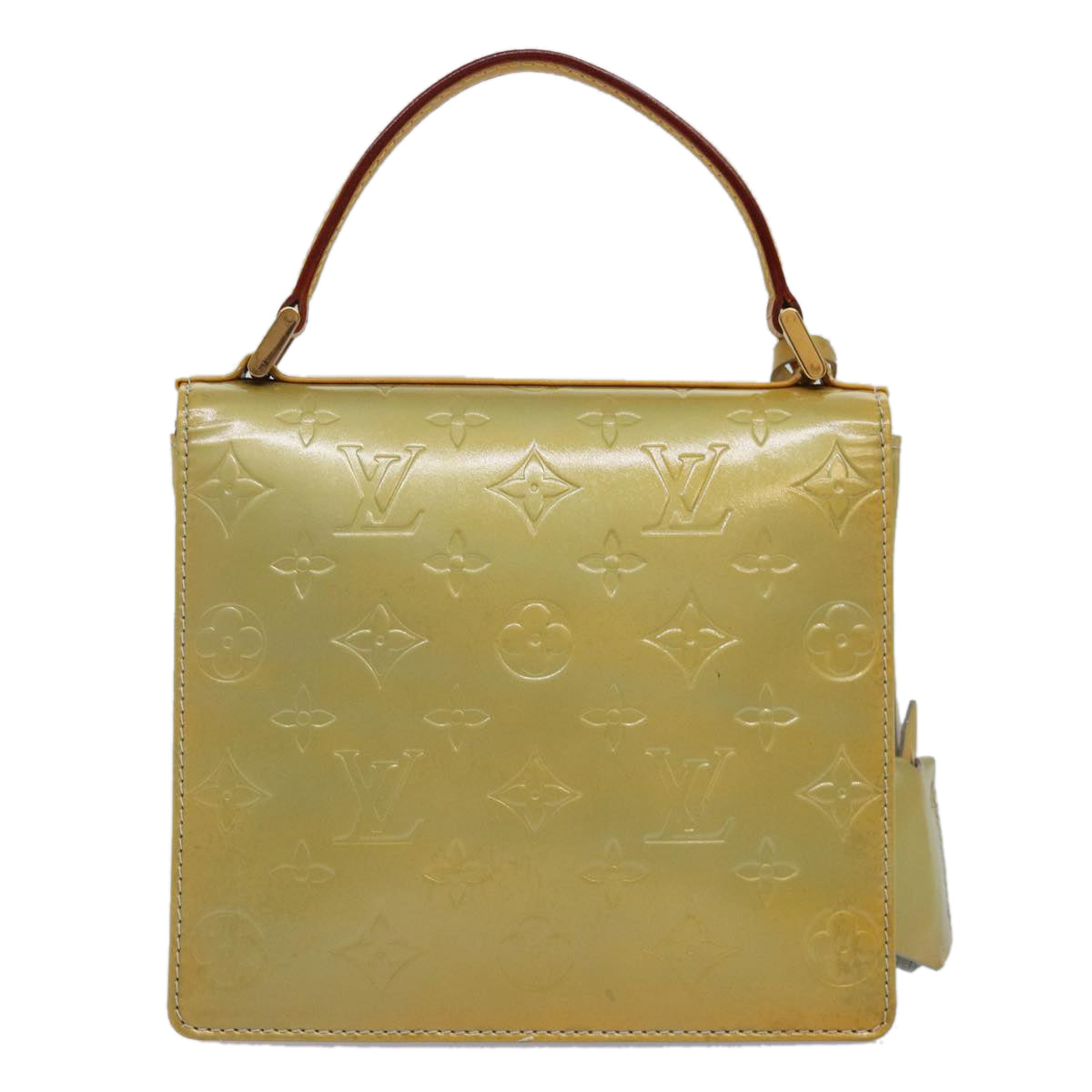 LOUIS VUITTON Monogram Vernis Spring Street Hand Bag Gris M91029 LV 73919