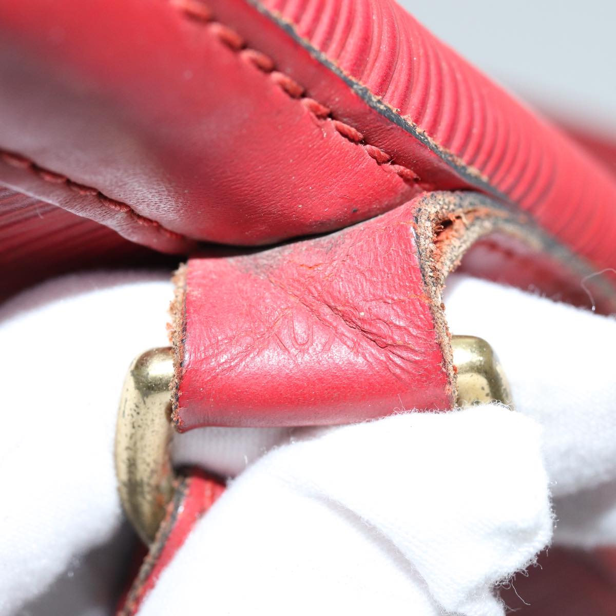 LOUIS VUITTON Epi Petit Noe Shoulder Bag Red M44107 LV 73920