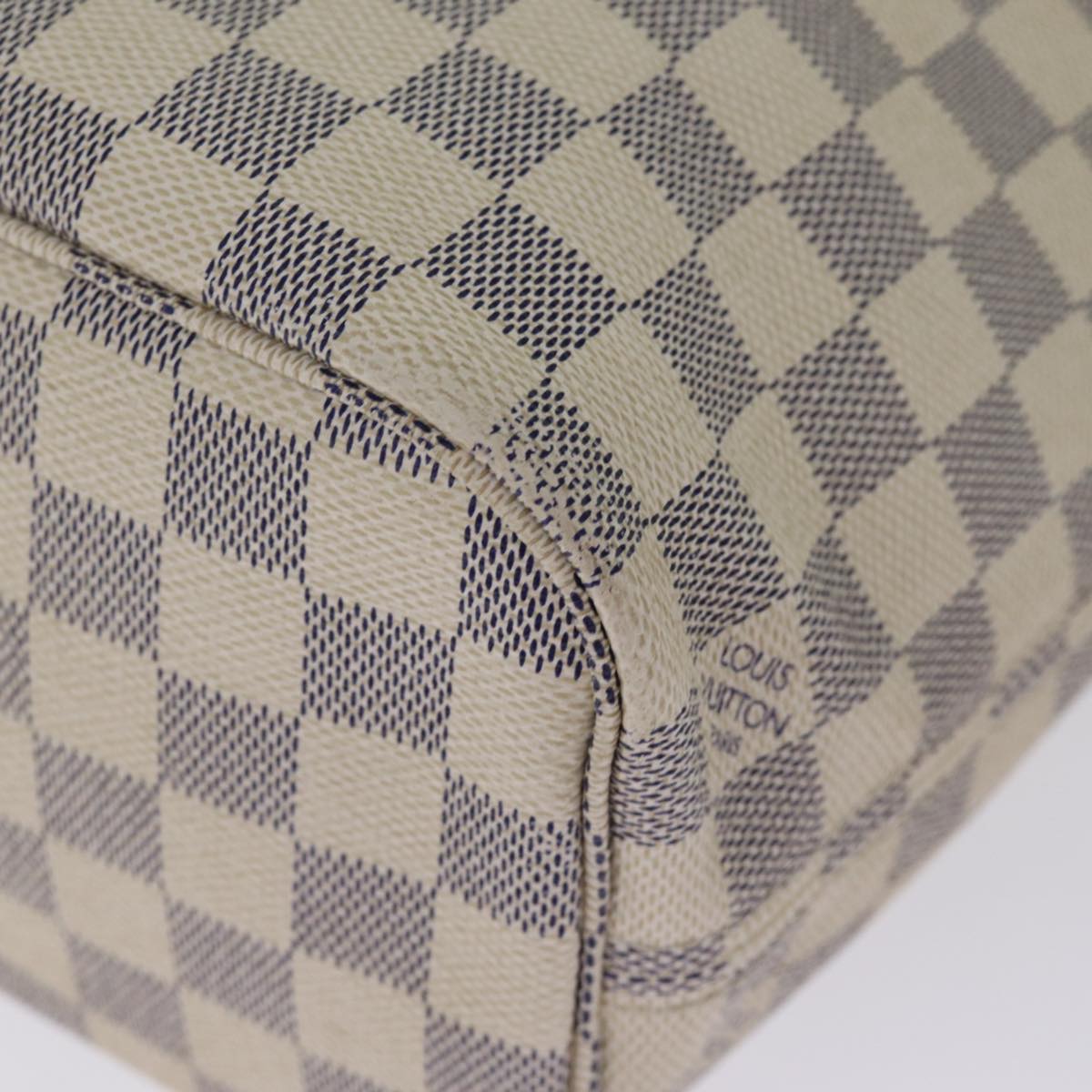 LOUIS VUITTON Damier Azur Neverfull PM Tote Bag N41362 LV 73924