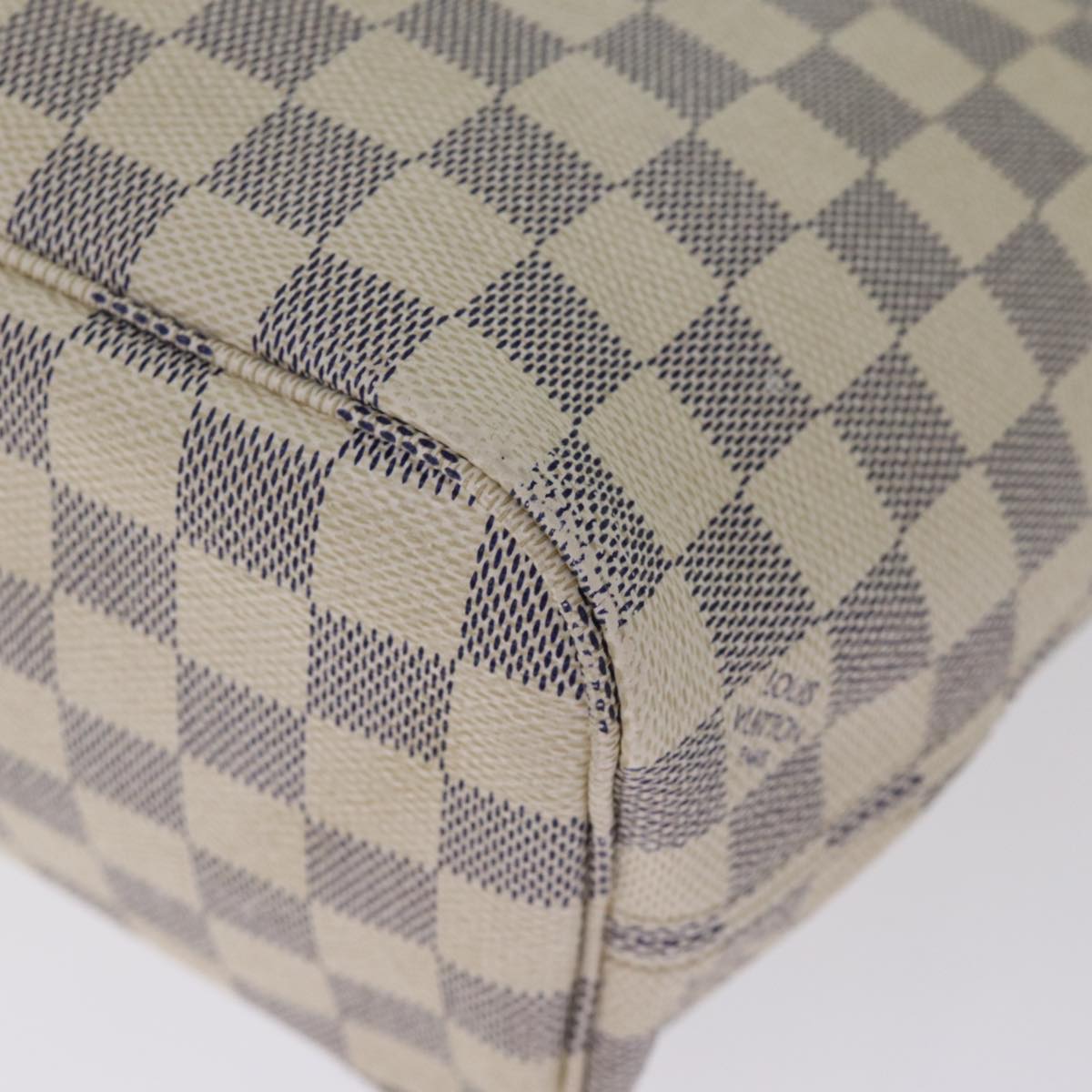 LOUIS VUITTON Damier Azur Neverfull PM Tote Bag N41362 LV 73924