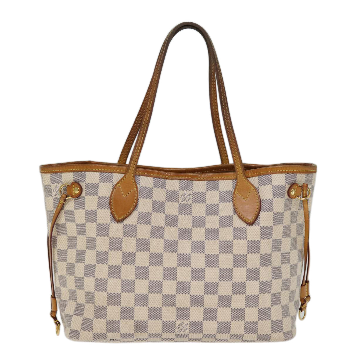 LOUIS VUITTON Damier Azur Neverfull PM Tote Bag N41362 LV 73924