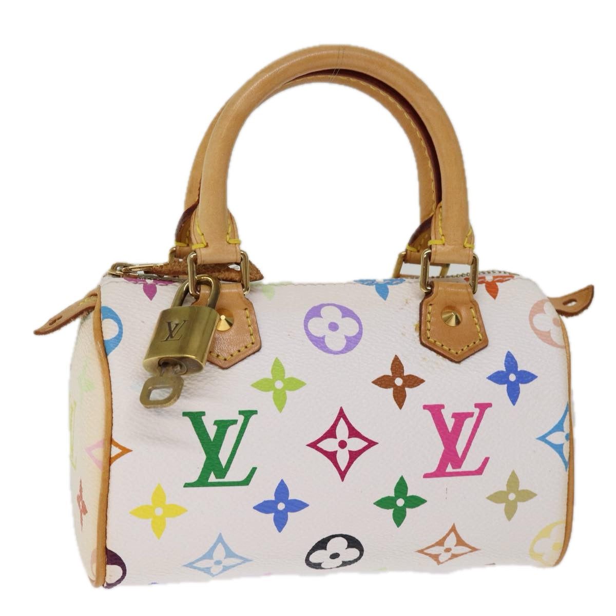 LOUIS VUITTON Monogram Multicolor Mini Speedy Hand Bag Black M92644 73932A