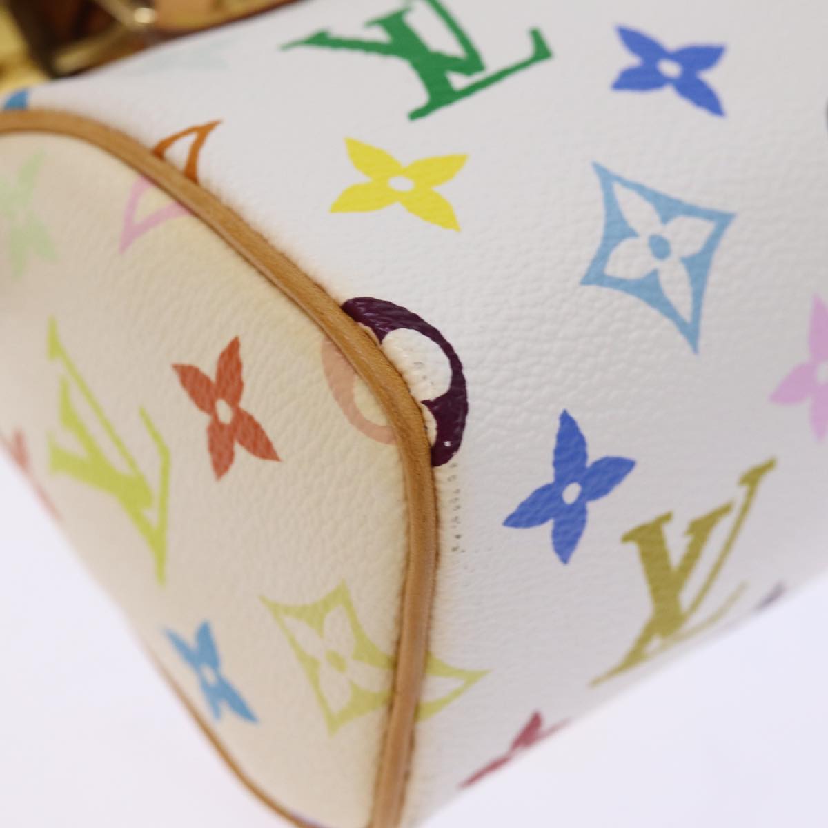 LOUIS VUITTON Monogram Multicolor Mini Speedy Hand Bag Black M92644 73932A