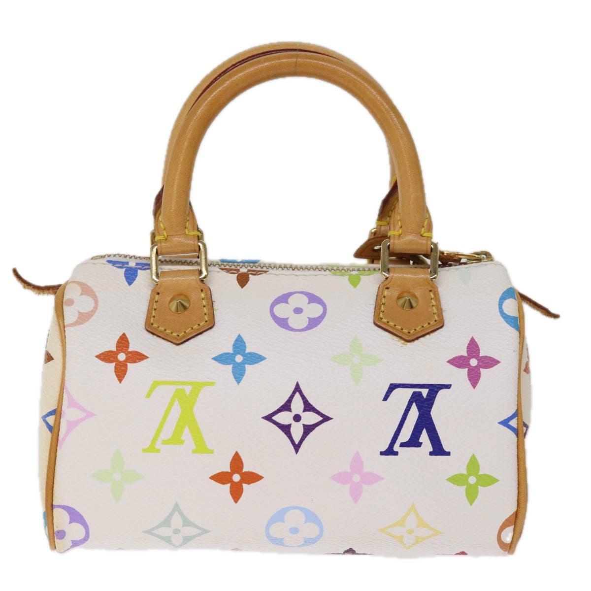 LOUIS VUITTON Monogram Multicolor Mini Speedy Hand Bag Black M92644 73932A