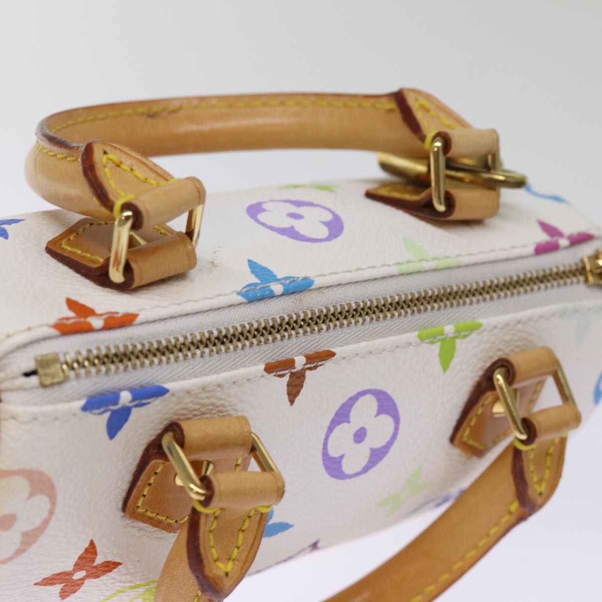 LOUIS VUITTON Monogram Multicolor Mini Speedy Hand Bag Black M92644 73932A
