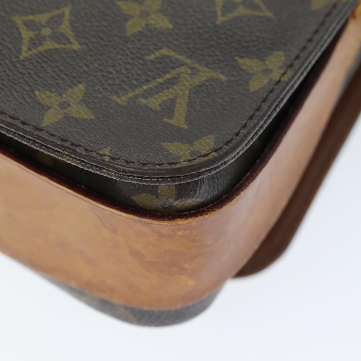 LOUIS VUITTON Monogram Cartouchiere MM Shoulder Bag M51253 LV 73936