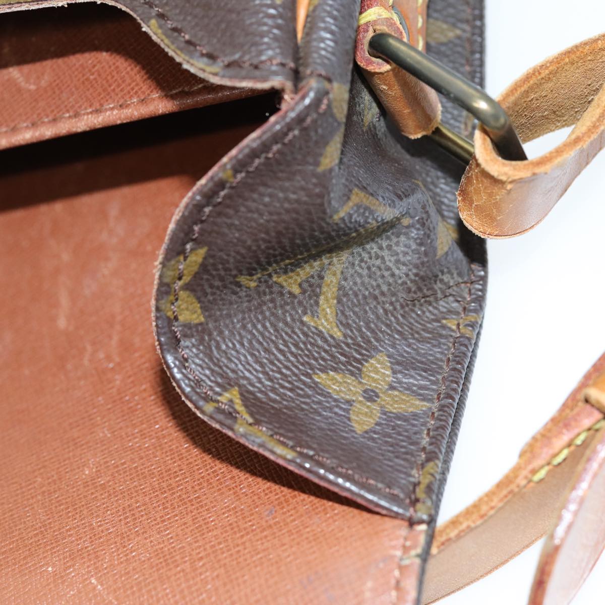 LOUIS VUITTON Monogram Cartouchiere MM Shoulder Bag M51253 LV 73936