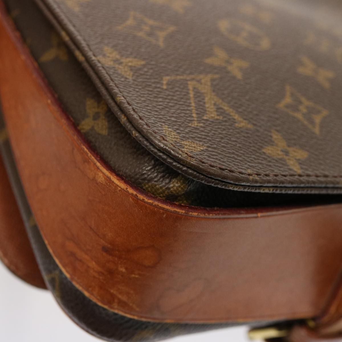 LOUIS VUITTON Monogram Cartouchiere MM Shoulder Bag M51253 LV 73939