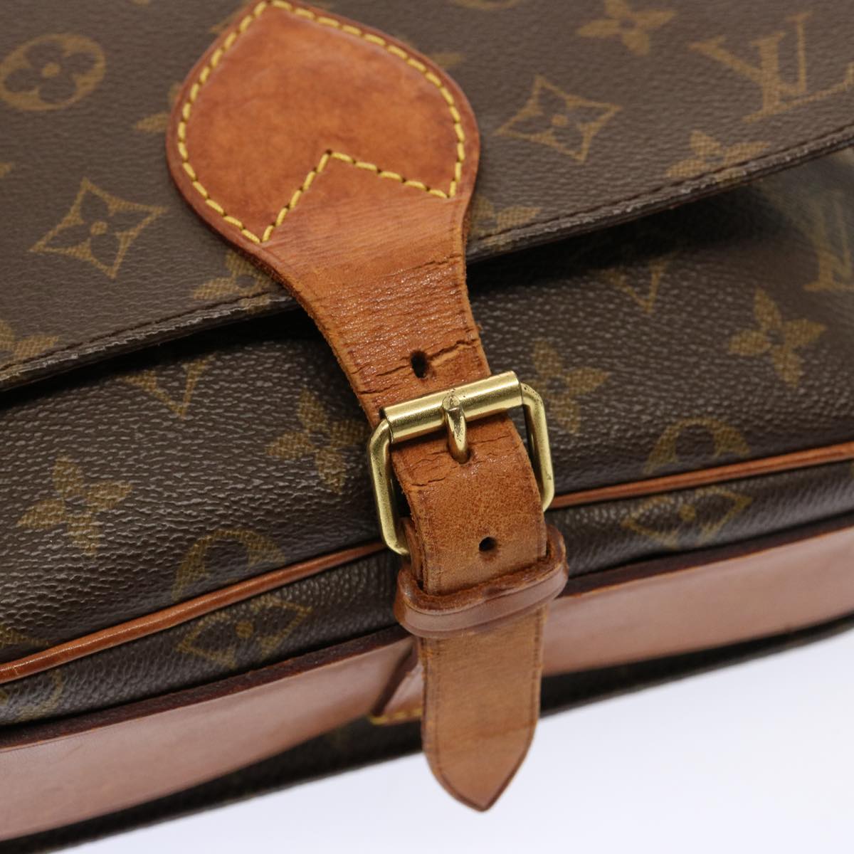 LOUIS VUITTON Monogram Cartouchiere MM Shoulder Bag M51253 LV 73939
