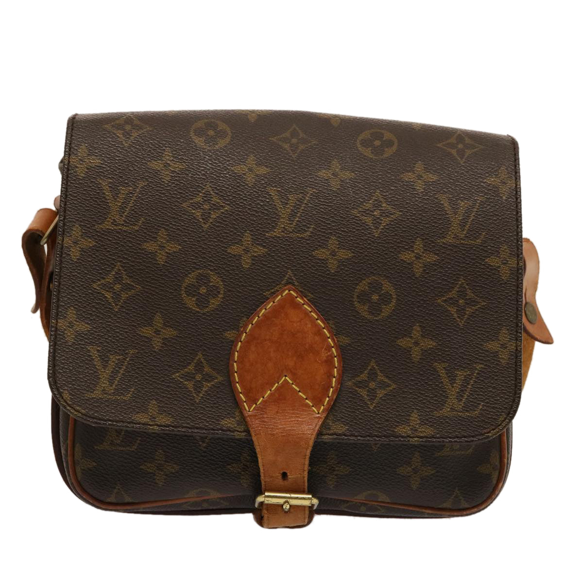 LOUIS VUITTON Monogram Cartouchiere MM Shoulder Bag M51253 LV 73939