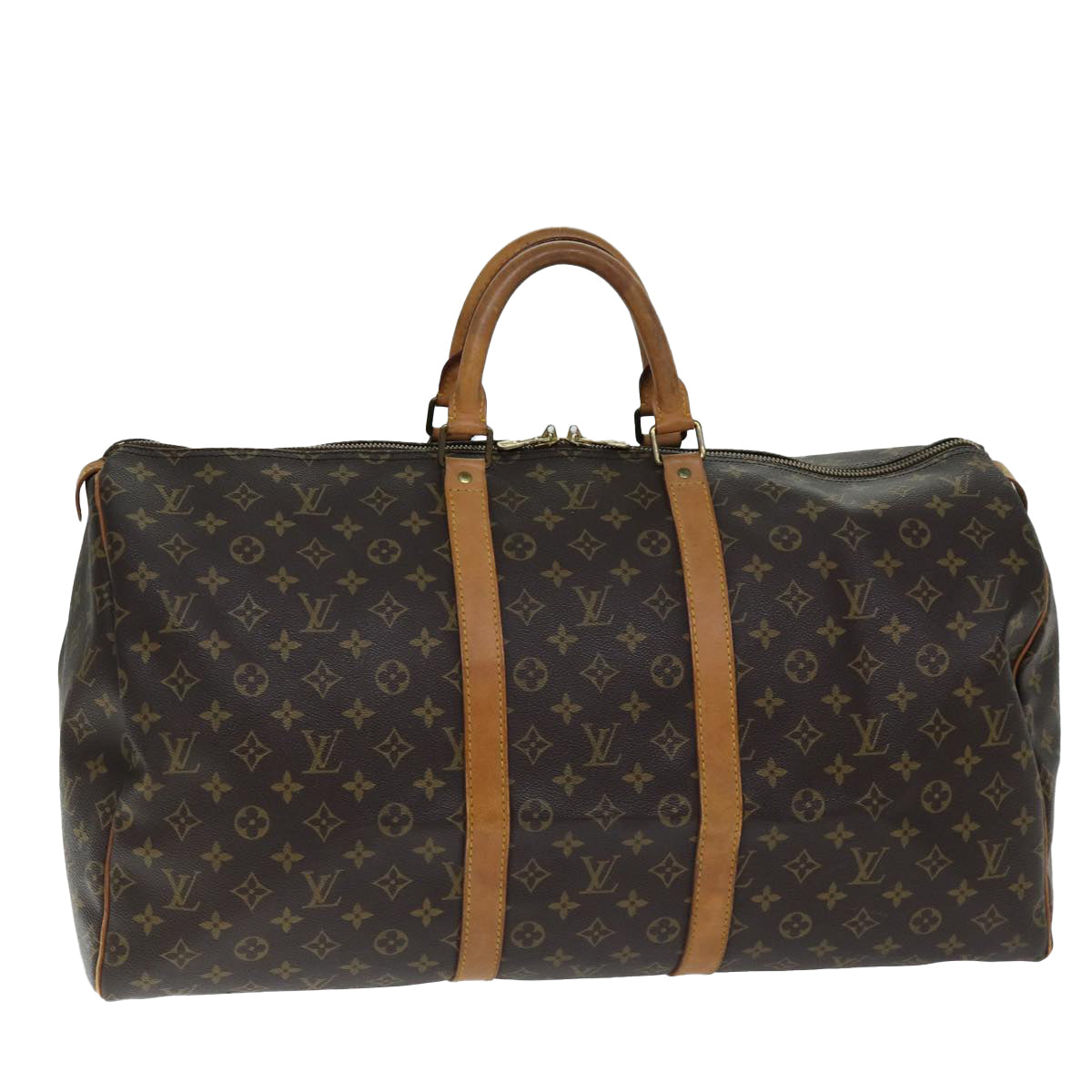 LOUIS VUITTON Monogram Keepall 55 Boston Bag M41424 LV 73970