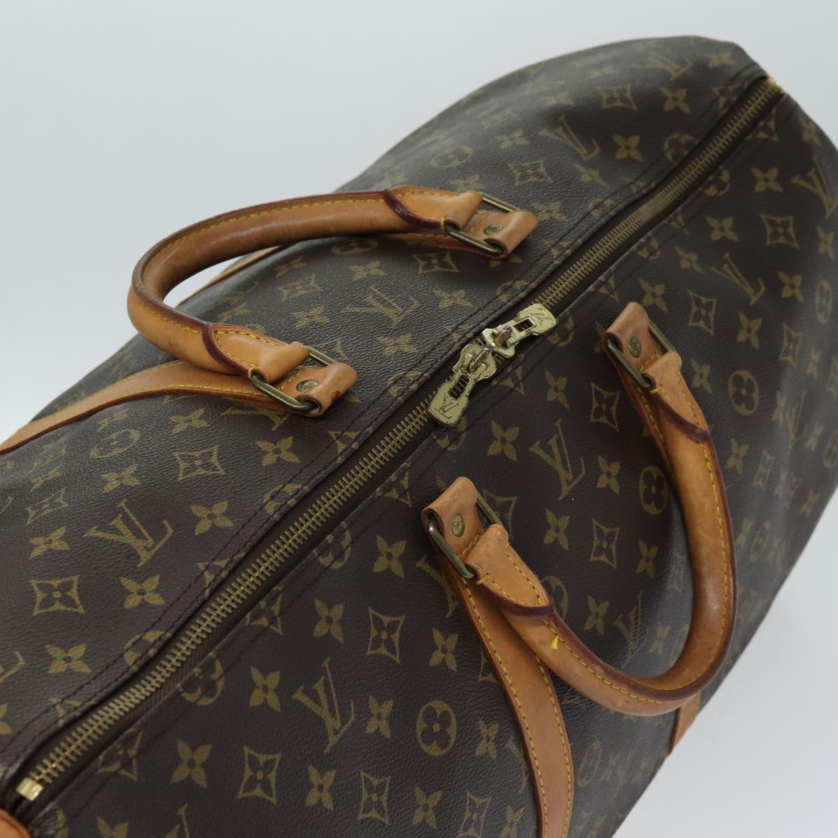 LOUIS VUITTON Monogram Keepall 55 Boston Bag M41424 LV 73970