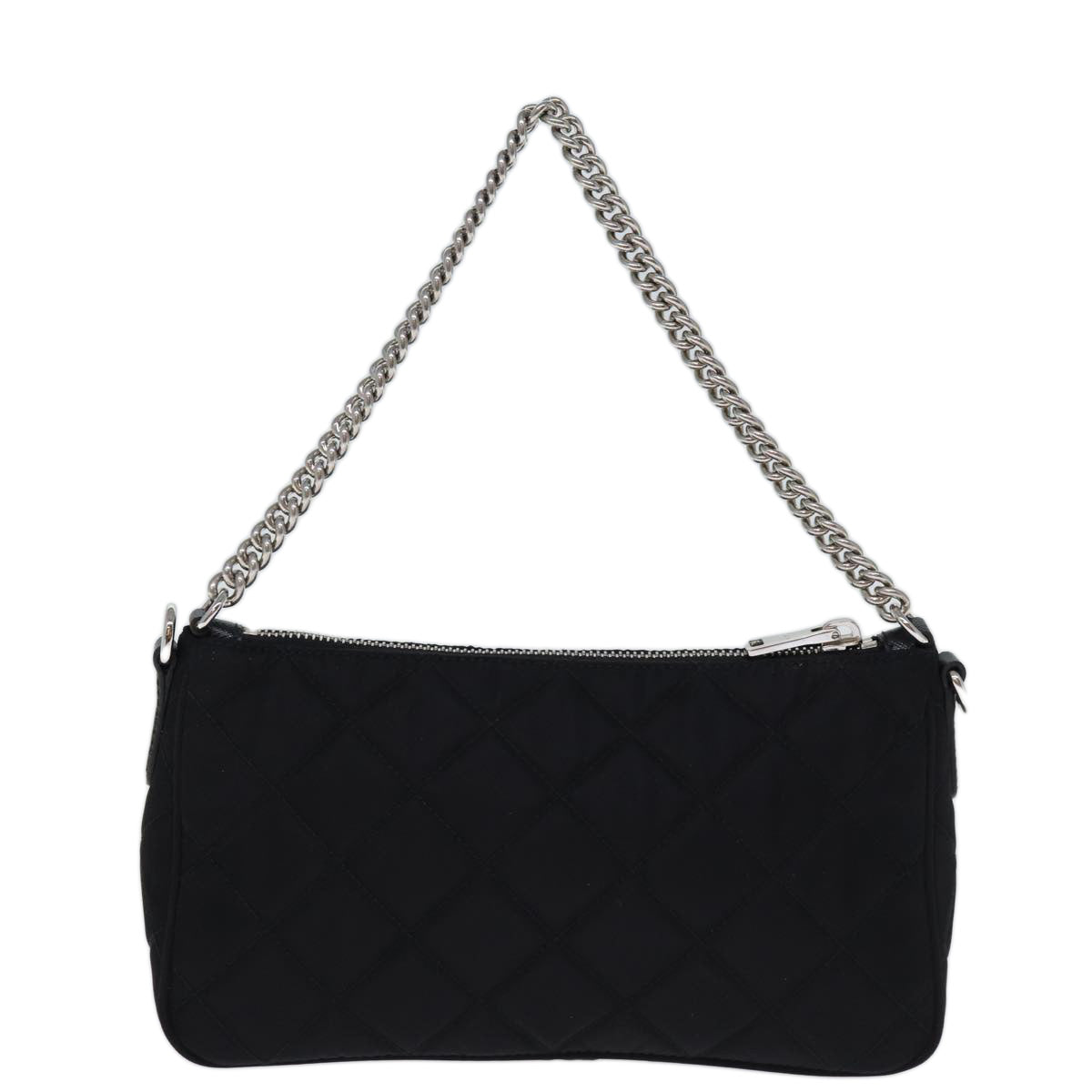 Luxury PradaChain Shoulder Bag Nylon 2way Black 73993A