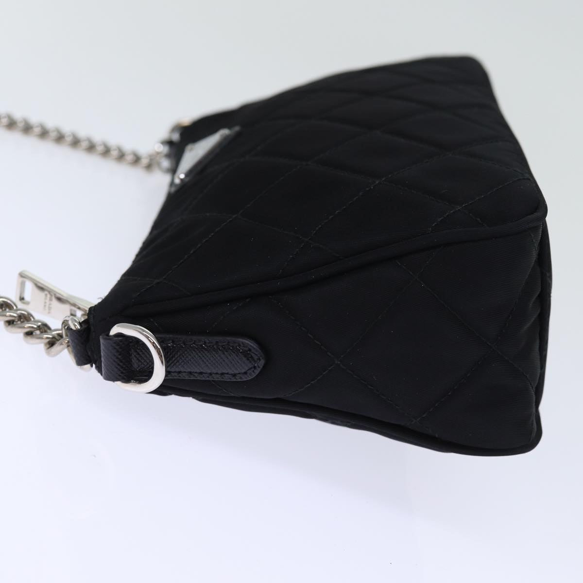 Luxury PradaChain Shoulder Bag Nylon 2way Black 73993A