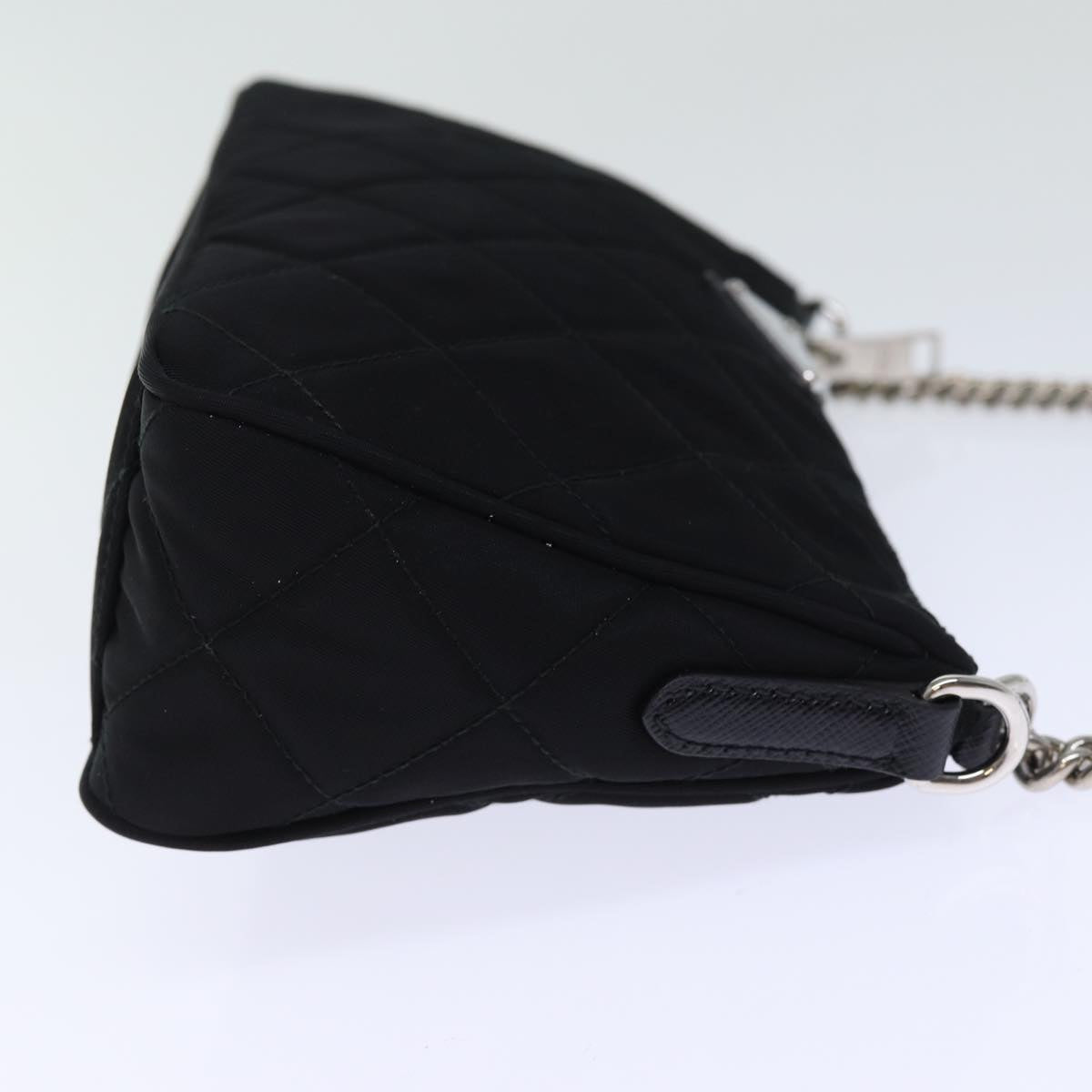 Luxury PradaChain Shoulder Bag Nylon 2way Black 73993A