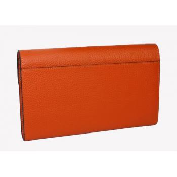 Luxury Hermes Wallet H569 Ladies Lambskin Orange