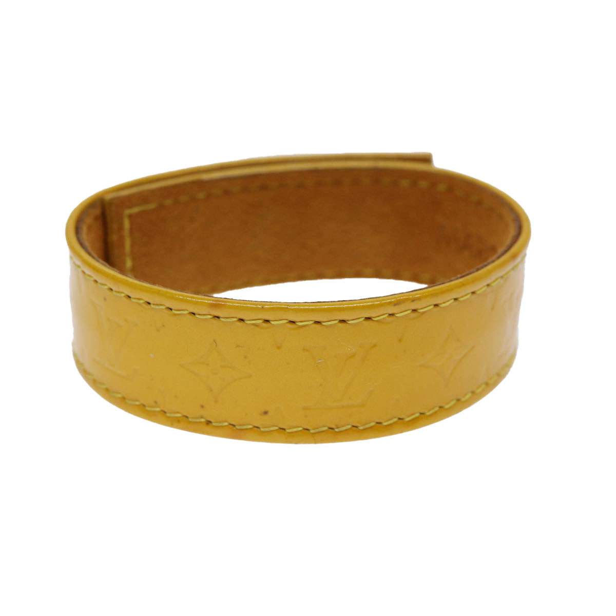 LOUIS VUITTON Monogram Vernis Bracelet 2003 Singapore Only Jaune LV 74007