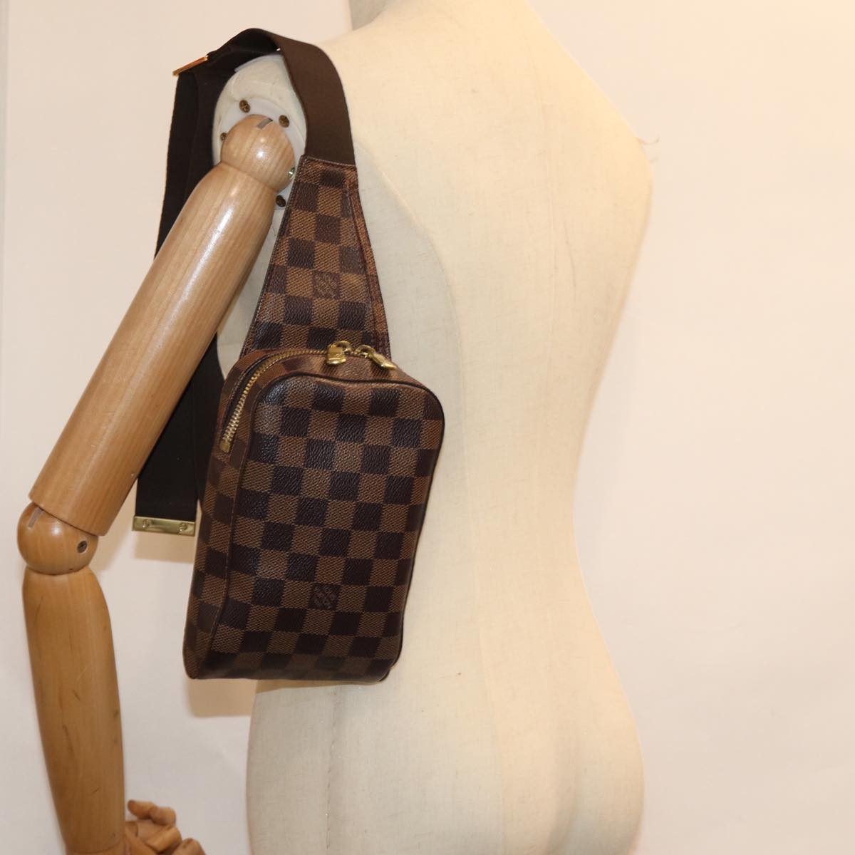 LOUIS VUITTON Damier Ebene Geronimos Shoulder Bag N51994 LV 74020
