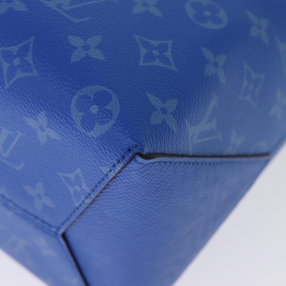 LOUIS VUITTON Taigalama Weekend Tote NM Tote Bag 2way Blue M31010 LV 74022S