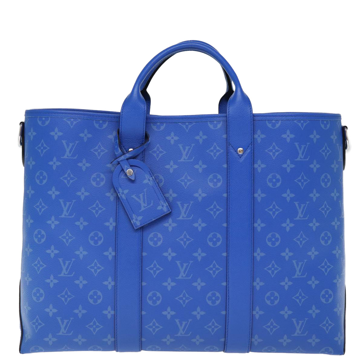LOUIS VUITTON Taigalama Weekend Tote NM Tote Bag 2way Blue M31010 LV 74022S
