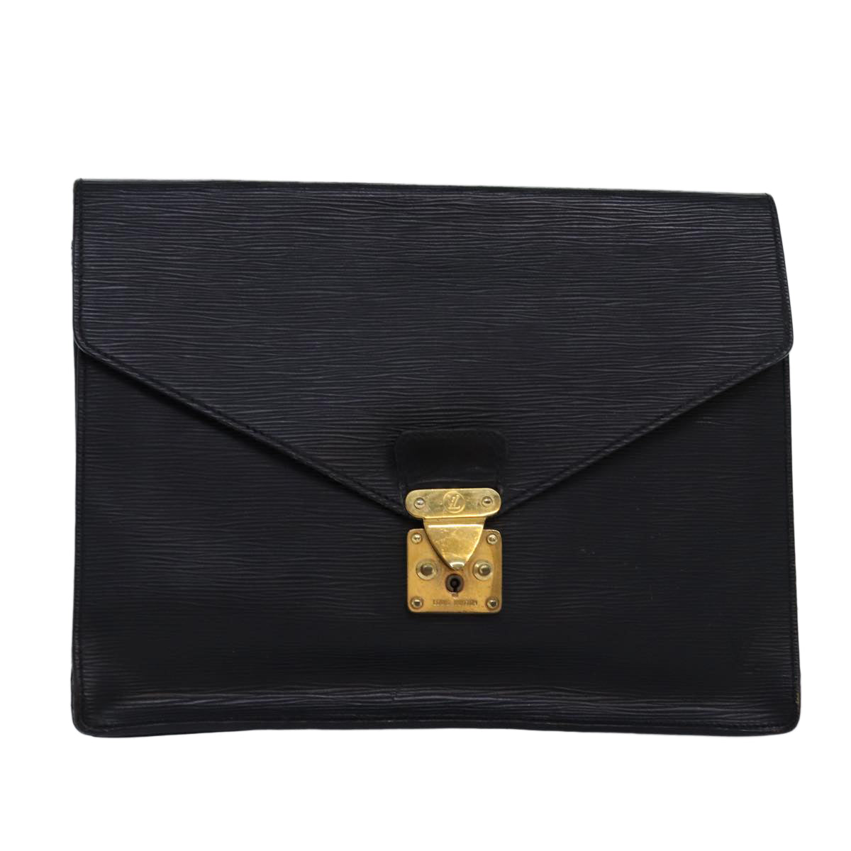 LOUIS VUITTON Epi Porte Documents Senateur Briefcase Black M54452 LV 74027