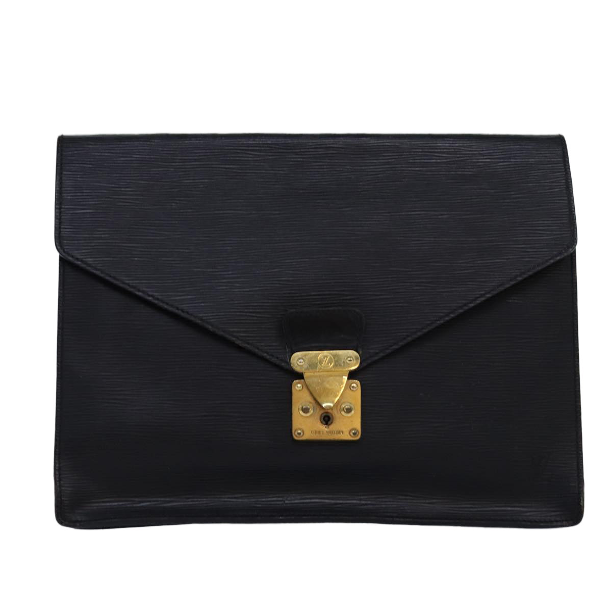 LOUIS VUITTON Epi Porte Documents Senateur Briefcase Black M54452 LV 74027