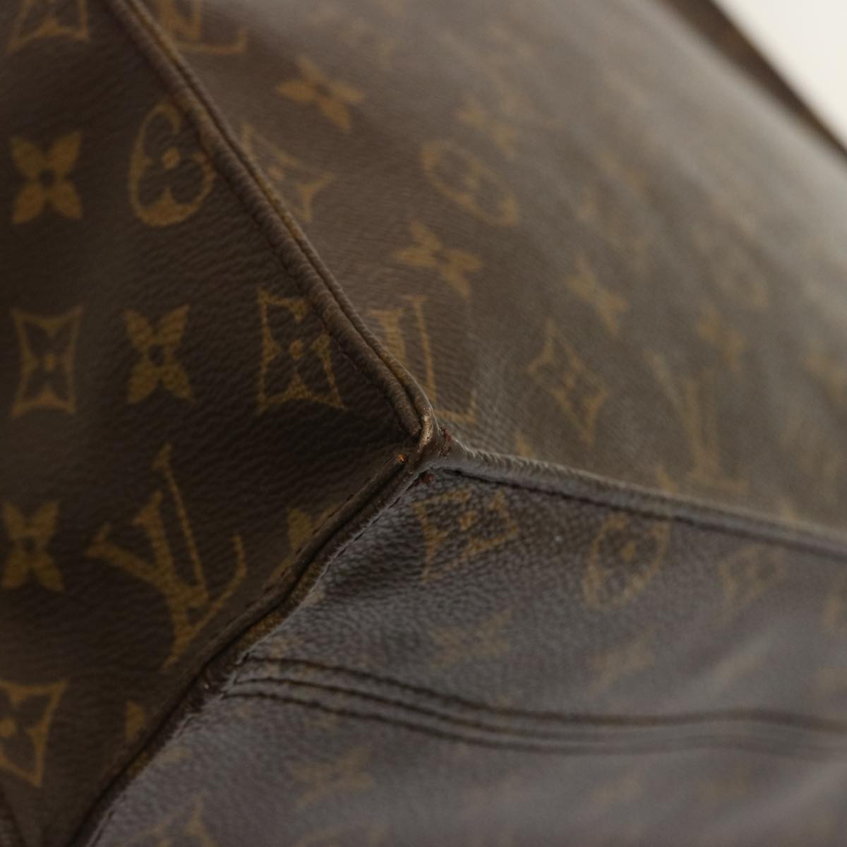 LOUIS VUITTON Monogram Sac Plat Hand Bag M51140 LV 74048