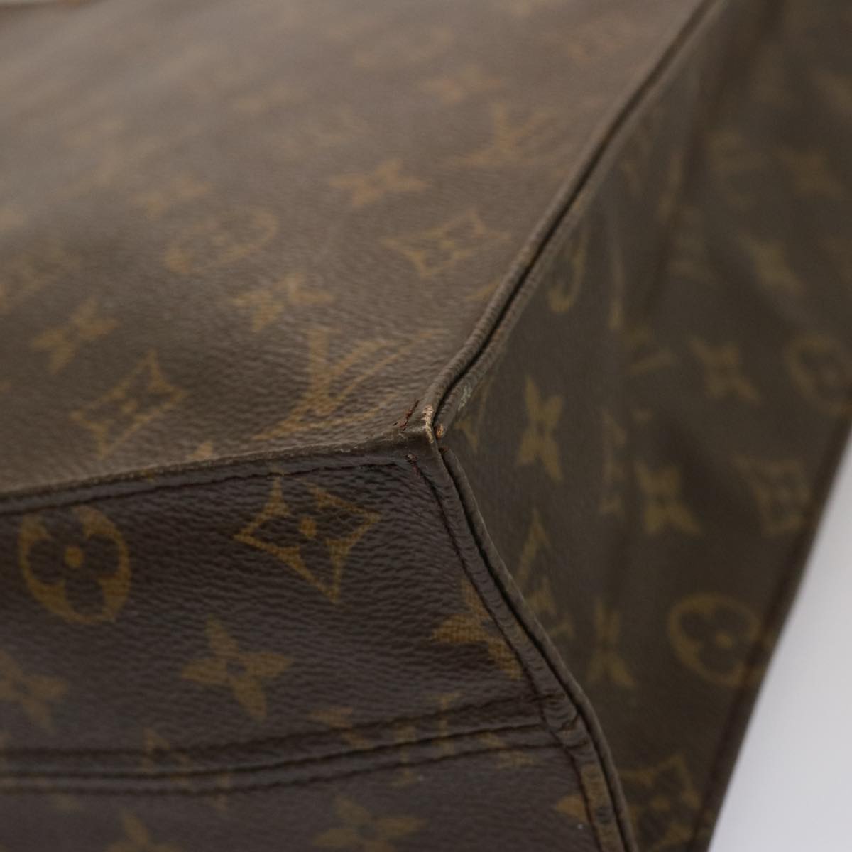 LOUIS VUITTON Monogram Sac Plat Hand Bag M51140 LV 74048